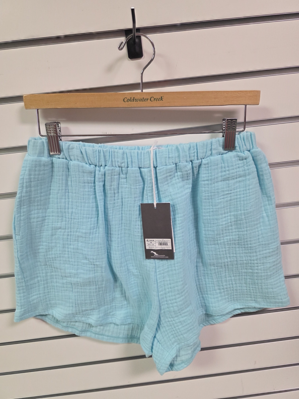 Vitamin A Light Blue Gauze Lounge Shorts